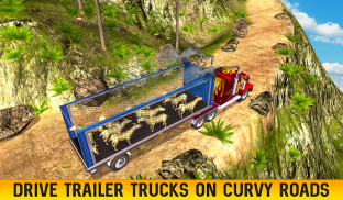 مزرعة الحيوانات النقل شاحنة ألعاب القيادة screenshot 4