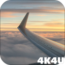 4K View from Airplane Video Live Wallpaper