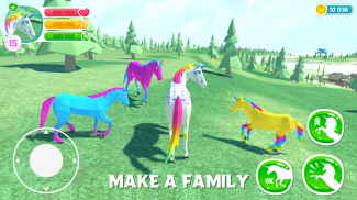 🦄 Unicorn Simulator Family Free 2－Wild Horse Game screenshot 1
