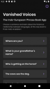 Vanished Voices: The Indo-European Phrase Book App screenshot 0