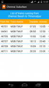 Chennai Suburban Timetable screenshot 2