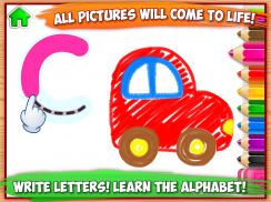 Çocuk boyama alfabe 😍 Okul öncesi eğitici oyunlar screenshot 8