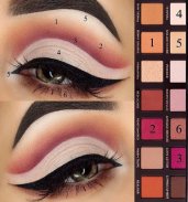 Examples of eye makeup (Step by step) screenshot 3