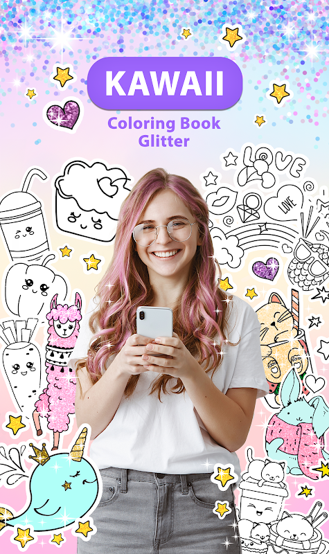 Meninas do jogo de colorir unicórnio versão móvel andróide iOS apk