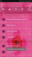 GO SMS 테마 핑크가 귀여운 장미 GO SMS screenshot 3