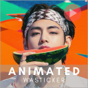 V BTS Animated WASticker Icon