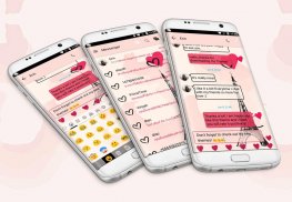 SMS Messages Paris Pink Theme screenshot 6