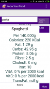 Food Calories Chart screenshot 2