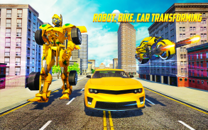 US Police Bike Car Robot Transform : Robot Fight screenshot 4