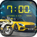 Cars and Bikes Clock Live Wallpaper HD New 2018