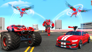 Flying Dino Robot : Monster Truck Police Car Game screenshot 0