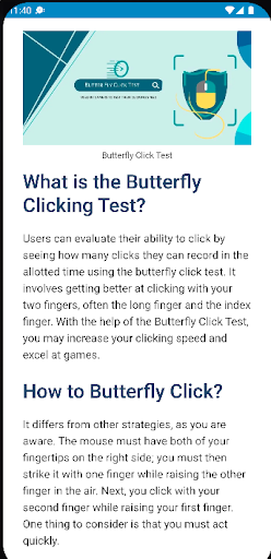 Butterfly Click Test  Test Your Clicking Speed Today