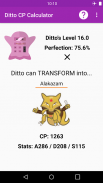 Ditto CP Calculator GO screenshot 1