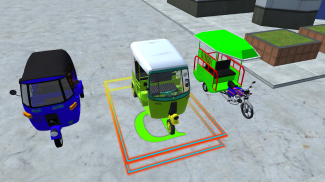 Rickshaw parking 3d 2025 game screenshot 1