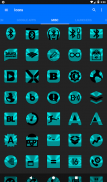 Cyan and Black Icon Pack Free screenshot 13