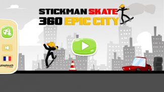 Stickman Skate : 360 Epic City screenshot 6