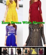 Lace Dress With Sleeve screenshot 0