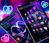 Neon Heart Launcher Theme screenshot 1