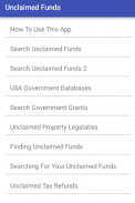 Unclaimed Funds screenshot 1