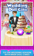 Hochzeits-Puppen-Kuchen-Hersteller! Kochen von Bra screenshot 0