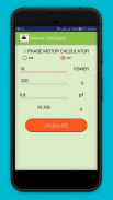 Electrical Cable Size calculator: Motor Calculator screenshot 11