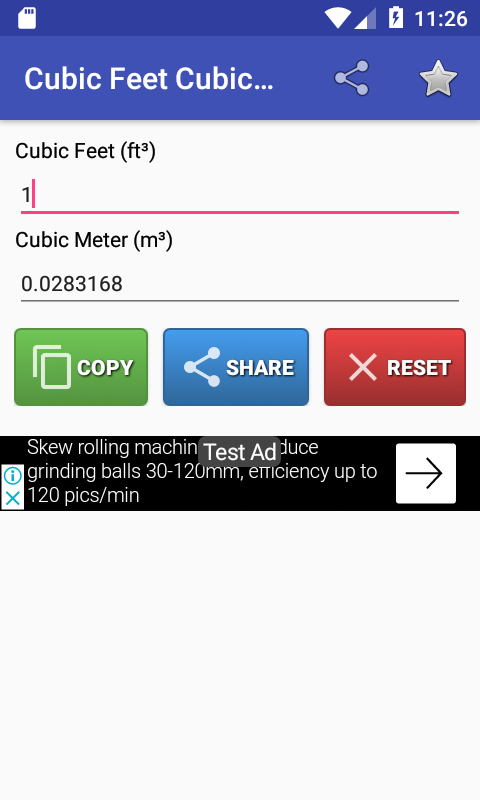 Feet in 2024 cubic meter