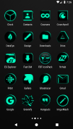 Flat Black and Teal Icon Pack ✨Free✨ screenshot 20