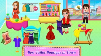 Pretend fashion tailor boutique: Dressmaker game screenshot 4