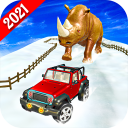 Rhino wild car chase: Impossible car stunt 2021