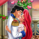 Mermaid Princess Mistletoe Kiss - Kissing games