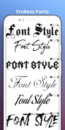 Free Fonts - outline fonts and write calligraphy screenshot 1