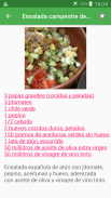 Recetas de ensaladas y aderezos en español gratis. screenshot 1