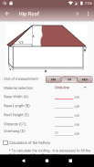 Calculation of roofs screenshot 2