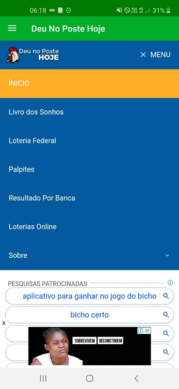 Deu No Poste - Resultado Do Jogo Do Bicho De HOJE APK para Android