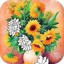 Flower Color by Number Game