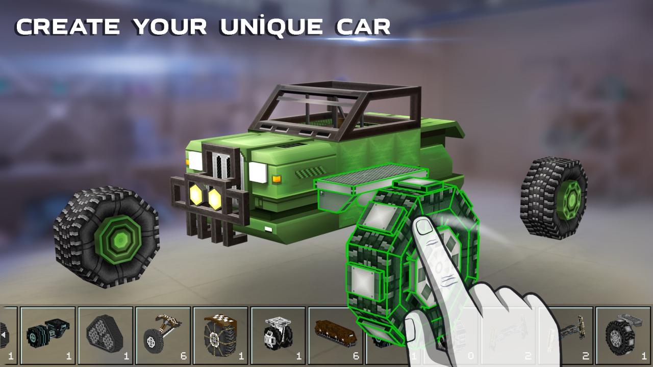 blocky cars shooting games