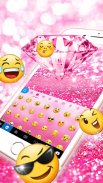 Hot Pink Sparkle Keyboard Theme screenshot 2