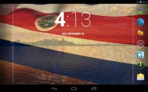 3D Costa Rica Flag LWP screenshot 0