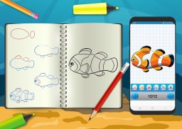 Learn to Draw Cute Chibi Sea Animals Step by Step screenshot 6