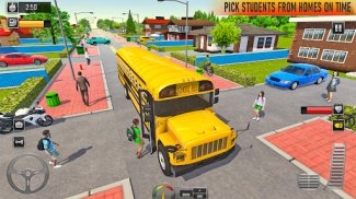 بازی رانندگی اتوبوس مدرسه شهری screenshot 12