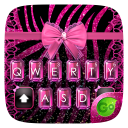 Pink-Black Bowknot GO Keyborad Theme Icon