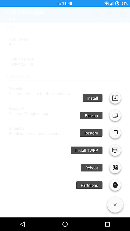 Twrp Manager Requires Root Old Versions For Android Aptoide