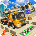 Construction Crane Truck Park