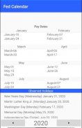 GS Pay Chart and Federal Pay Holiday Calendar screenshot 0