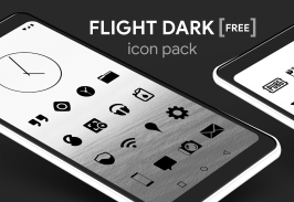 Flight Dark Free - Flat Icons screenshot 10