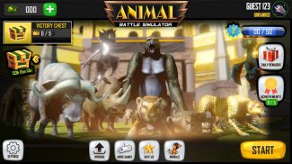 Simulador de Batalla de Animales: Guerra del Reino screenshot 4