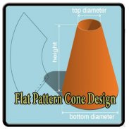 Flat Pattern Cone Design screenshot 0