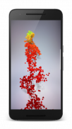 S8 Color Burst Particles Nougat 3D live wallpaper screenshot 3