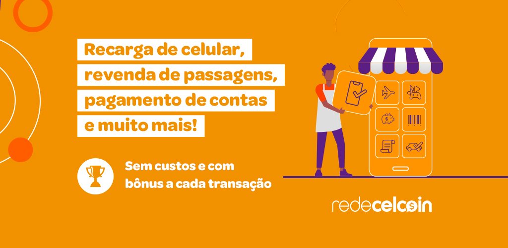 Pagamento de Contas - Rede Celcoin - Revenda Recargas, Pagamento