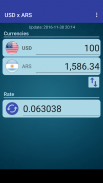 US Dollar to Argentine Peso screenshot 1